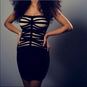 Guess by Marciano Black and Gold Dress